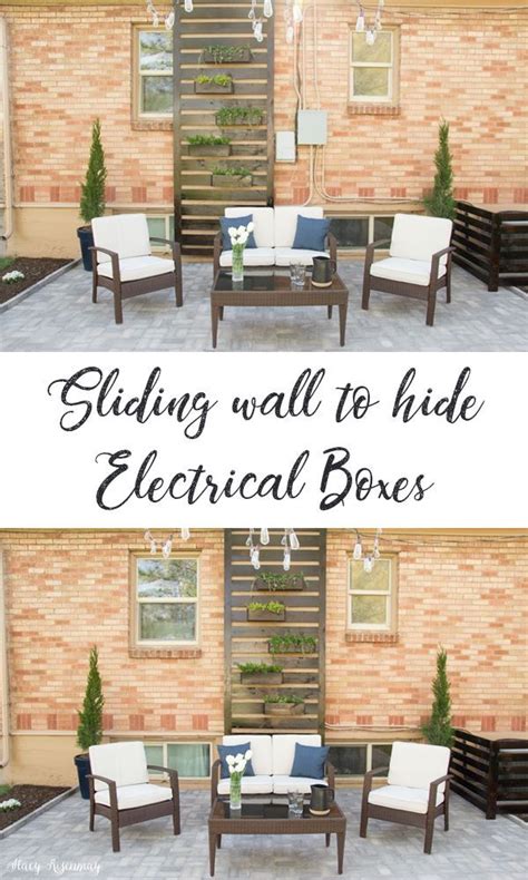 decals or painting to hide large electric boxes|how to hide electrical block.